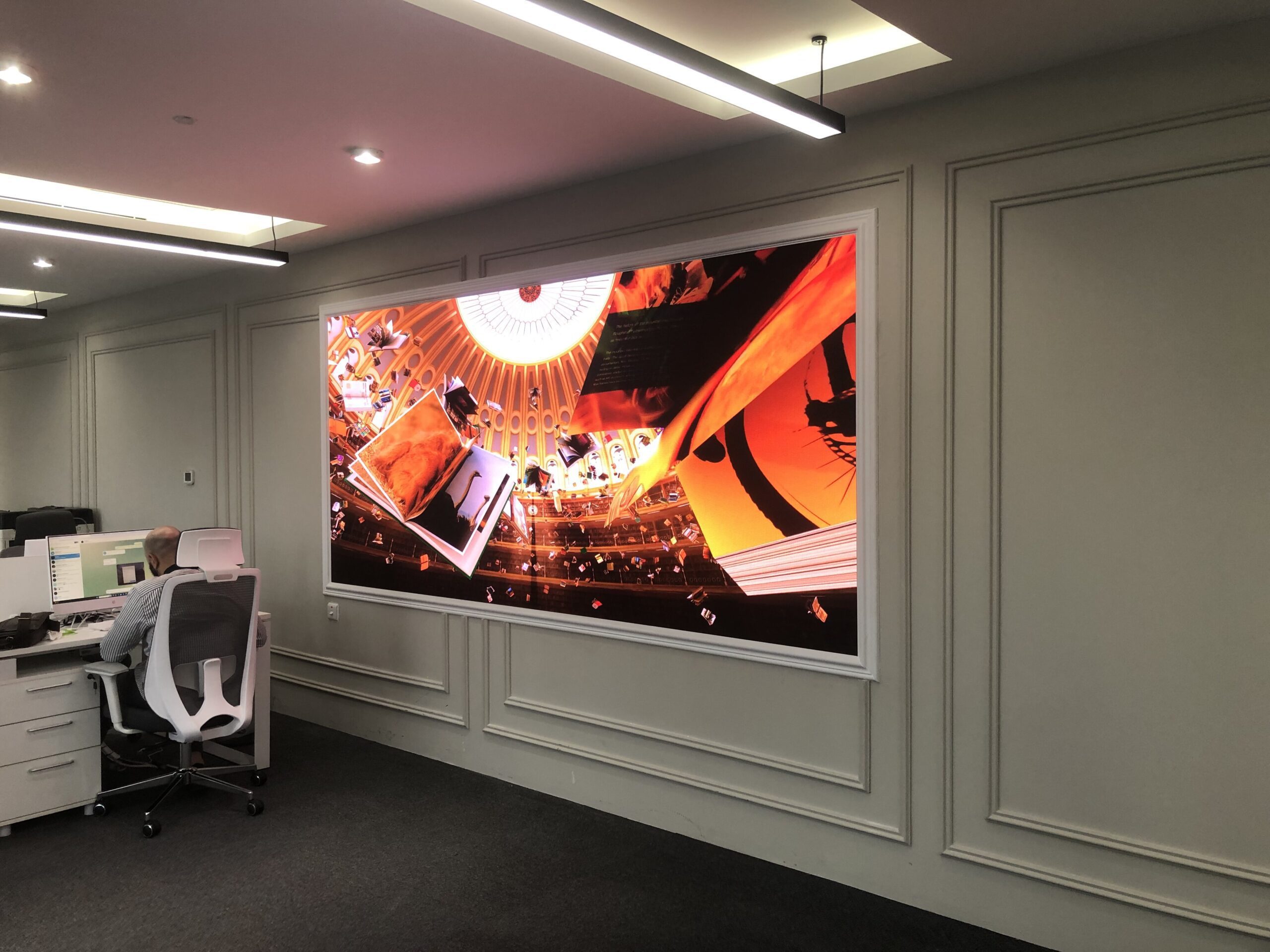 Transformative LED video wall for conference room by Volkanoo - Leading indoor LED screen supplier in Dubai