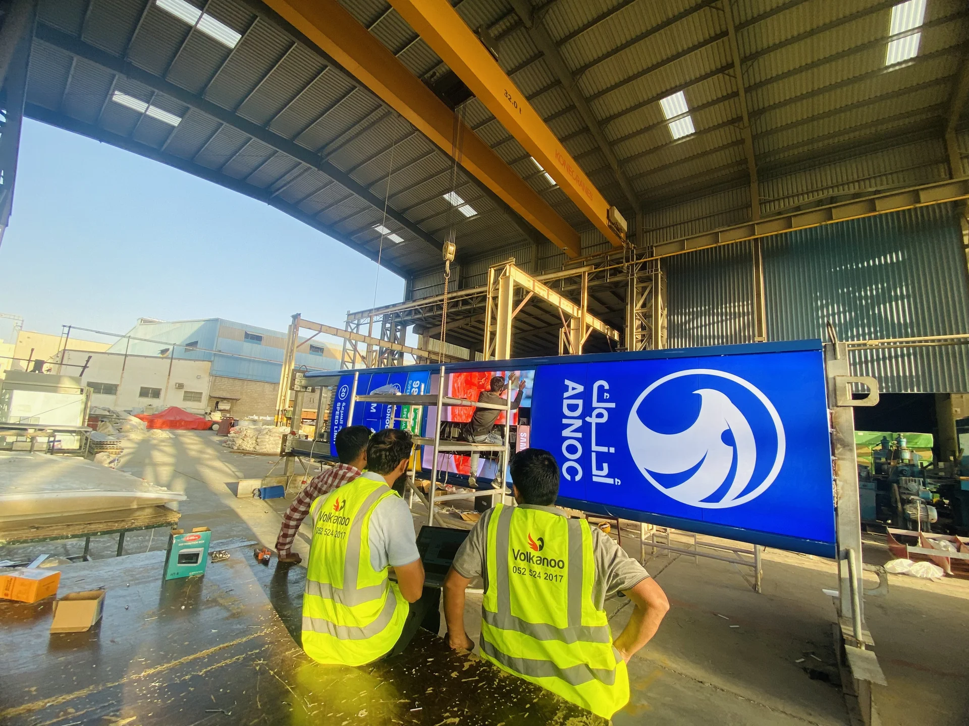 ADNOC outdoor LED screen installed by leading led screen supplier in dubai