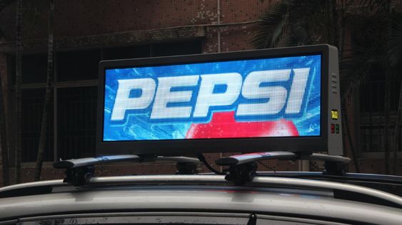 Dynamic LED screen display from the leading supplier for Taxitop Display in Dubai