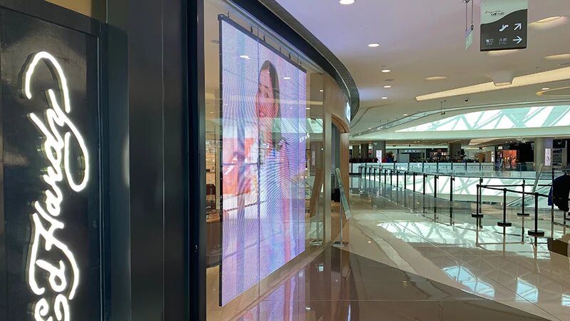 Cutting-edge transparent LED screen provided by the top LED screen supplier in Dubai.