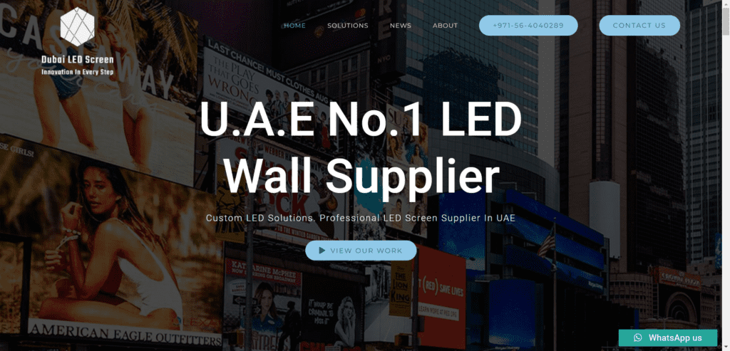 Dubai LED screen home page