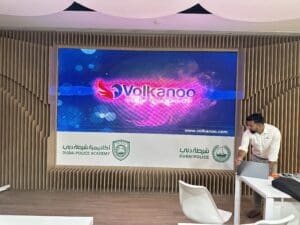Professional indoor LED screen setup at Dubai Police Academy by LED screen supplier in Dubai