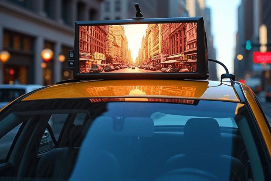 taxi-top-led-screen-byleading-led-screen-supplier-in-dubai-uae